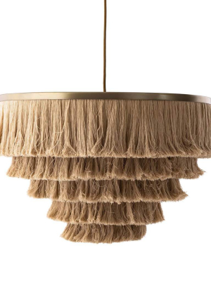 Candelabra Home Sarai Natural Fringe Pendant