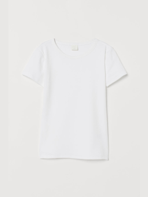 Ribbed Cotton T-shirt