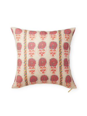 Fuchsia Daisy Suzani - Euro Pillow