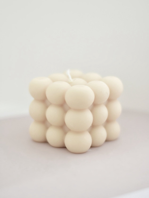 Minimalistic Bubble Candle Ivory