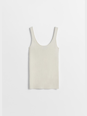 Sweater Tank In Fine Cashmere - Ivory