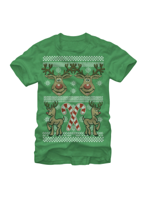 Men's Lost Gods Ugly Christmas Rudolph T-shirt