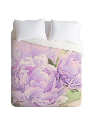 Purple Lisa Argyropoulos Lavender Peonies Duvet Cover Set (king) - Deny Designs