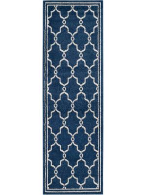 Amherst Trellis Navy/beige Runner Rug