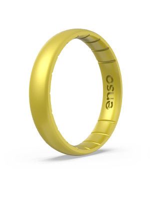 Birthstone Classic Thin Silicone Ring - Yellow Topaz