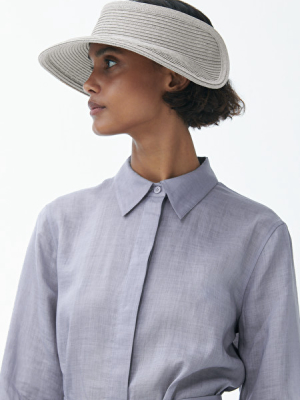 Oversized Brim Straw Visor