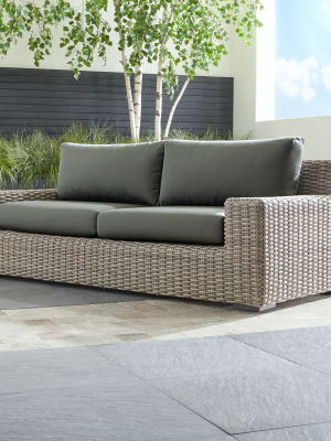 Cayman Outdoor Sofa With Graphite Sunbrella ® Cushions