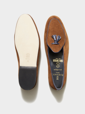Todd Snyder Ts X Rubinacci Exclusive Marphy Loafer In Velour Tobacco ...