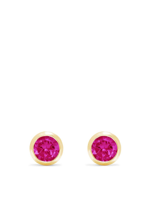 Effy Ruby Royale 14k Yellow Gold Ruby Stud Earrings, 1.14 Tcw