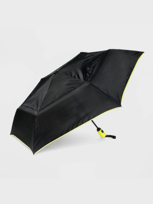 Cirra By Shedrain Women's Air Vent Auto Open Close Compact Umbrella - Black/neon Green