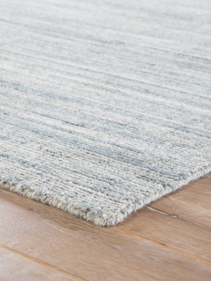 Vassa Handmade Solids & Heathers Blue & Gray Area Rug