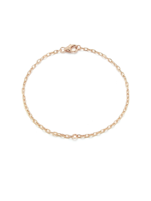 Saxon 18k Gold 2.2mm Chain With Single Link For Mini Charm