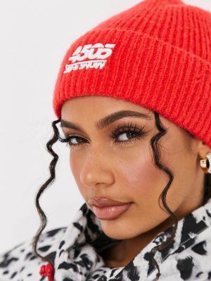 Asos 4505 Ski Beanie Hat In Fluffy Knit