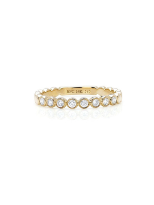 Ef Collection Diamond Bezel Stack Ring