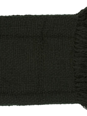 Tobias Throw Blankets In Black Color