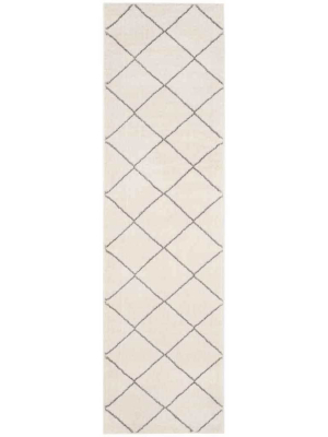 Tunisia Line Ivory/light Gray Runner Rug