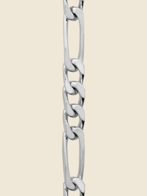 5mm Figaro Chain Bracelet - Sterling Silver