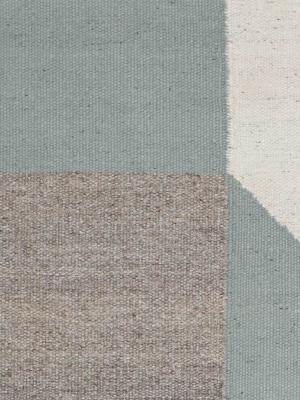 Blocchi Rug In Aqua