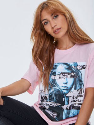 Woman Newsprint Graphic Tee