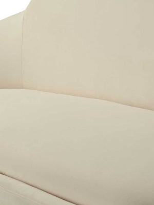 Cumulus Velvet Settee Cream