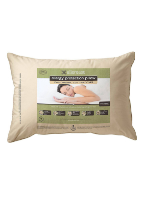 Allerease Organic Cotton Cover Allergy Protection Pillow - (standard/queen)