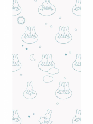 Miffy Clouds Kids Wallpaper In Blue By Kek Amsterdam