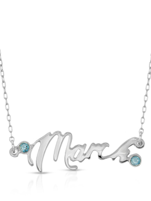 March Aquamarine Necklace