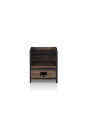 Abbott Metal And Wood End Table Oak - Mibasics