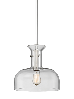 Hudson Valley Lighting Coffey Pendant - Polished Nickel & Clear