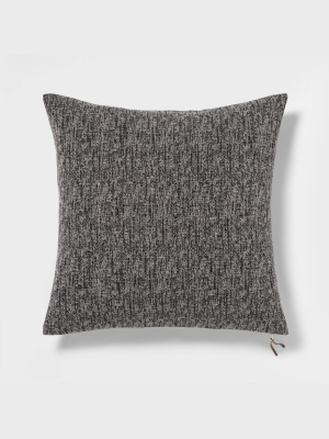 Oversized Woven Square Throw Pillow With Exposed Zipper Black - Project 62™