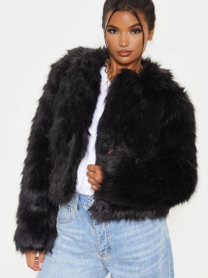 Black Faux Fur Jacket