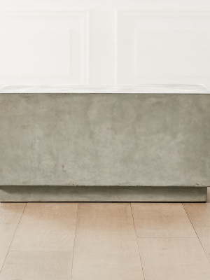 Matter Grey Cement Square Coffee Table