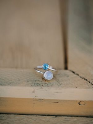 The Bella Ring | Blue + Moonstone