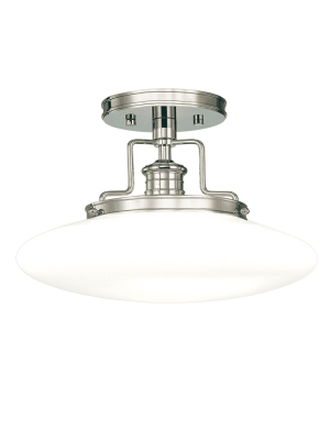 Beacon 1 Light Semi Flush Polished Nickel