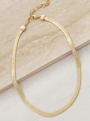 Brooklyn Flat 18k Gold Plated Necklace