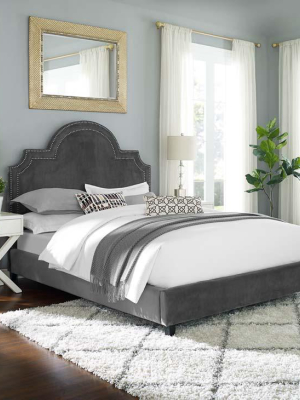 Olivia Queen Performance Velvet Platform Bed