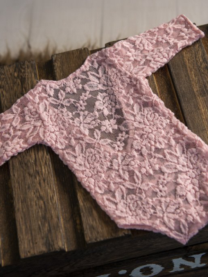 Lace Bodysuit - Pink