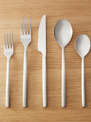 20-piece Rush Brushed Silver Flatware Set