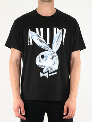 Amiri Metallic Playboy Bunny T-shirt