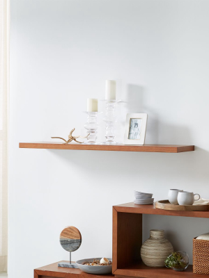 Aspect Walnut 47.5" Floating Wall Shelf