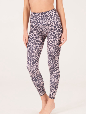 High Rise Legging - Rose Giraffe