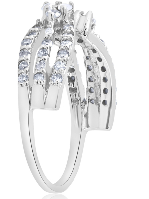 Pompeii3 1/2ct Diamond Guard Wrap Ring 14k White Gold