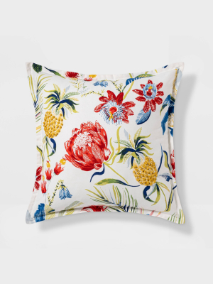 Euro Cabana Floral Throw Pillow Multi - Threshold™