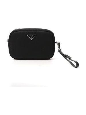 Prada Logo Plaque Pouch