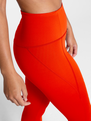 High Rise Classic Compressive Leggings In Daybreak Orange