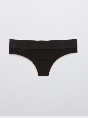 Aerie Cotton Logo Thong Underwear