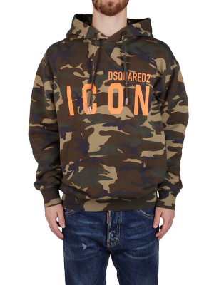 Dsquared2 Camouflage Print Hoodie