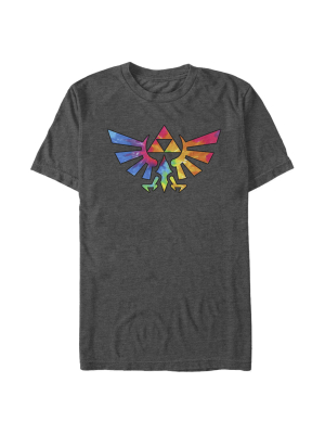 Men's Nintendo Legend Of Zelda Tie Dye Crest T-shirt