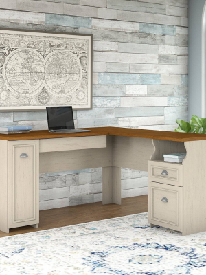 Fairview L-desk White - Bush Industries