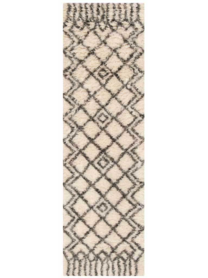 Casablanca Nomad Ivory/gray Runner Rug